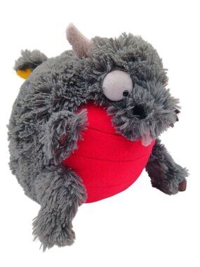 Bad Dragon Duke The Dragon 9" Plush Gray Red Round RARE